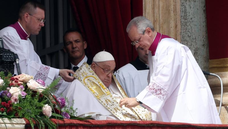 Ultimele imagini cu Papa Francisc în viață, de Paște. Cum a apărut în fața credincioșilor. Ce detaliu a ieșit la iveală