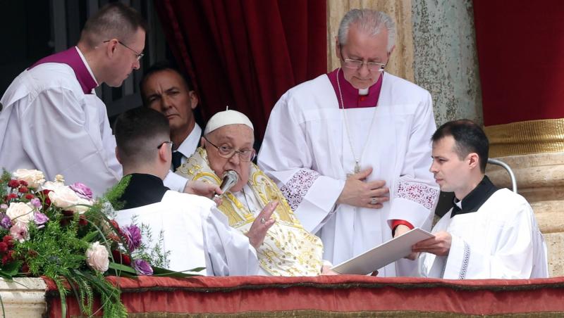Ultimele imagini cu Papa Francisc în viață, de Paște. Cum a apărut în fața credincioșilor. Ce detaliu a ieșit la iveală