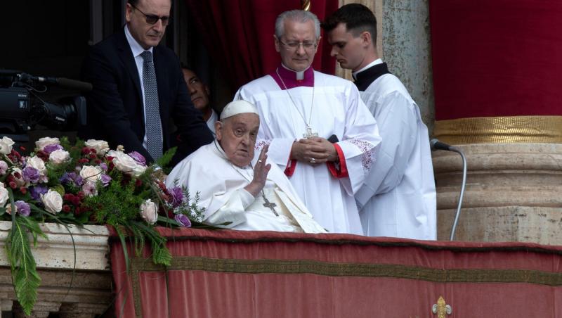 Ultimele imagini cu Papa Francisc în viață, de Paște. Cum a apărut în fața credincioșilor. Ce detaliu a ieșit la iveală