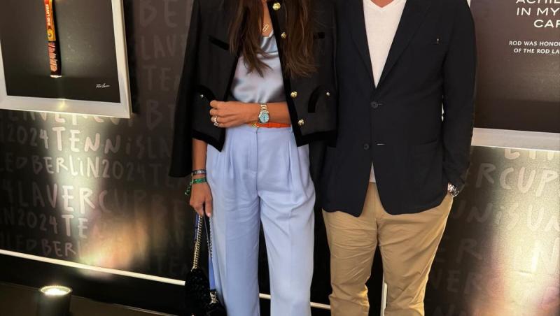 Ana Ivanovic alături de Bastian Schweinsteiger la un eveniment, ambii îmbrăcați casual