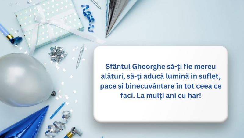 imagine cu baloane si confeti si mesaje de la multi ani pentru sfantul gheorghe