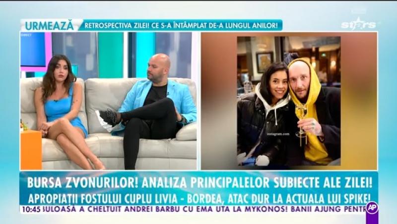 Cum a reacționat Livia Eftimie după ce s-a spus că ea și Spike s-au despărțit. Fosta soție a lui Bordea: „interesul pentru mine..”