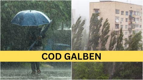 Cod galben de averse torențiale, descărcări electrice, vijelii și grindină, în jumătate de țară. Până când e valabilă atenționarea