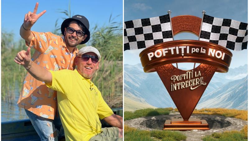 colaj foto cu sigla emisiunii poftiti pe la noi si poza cu rikito watanabe si sonny medini