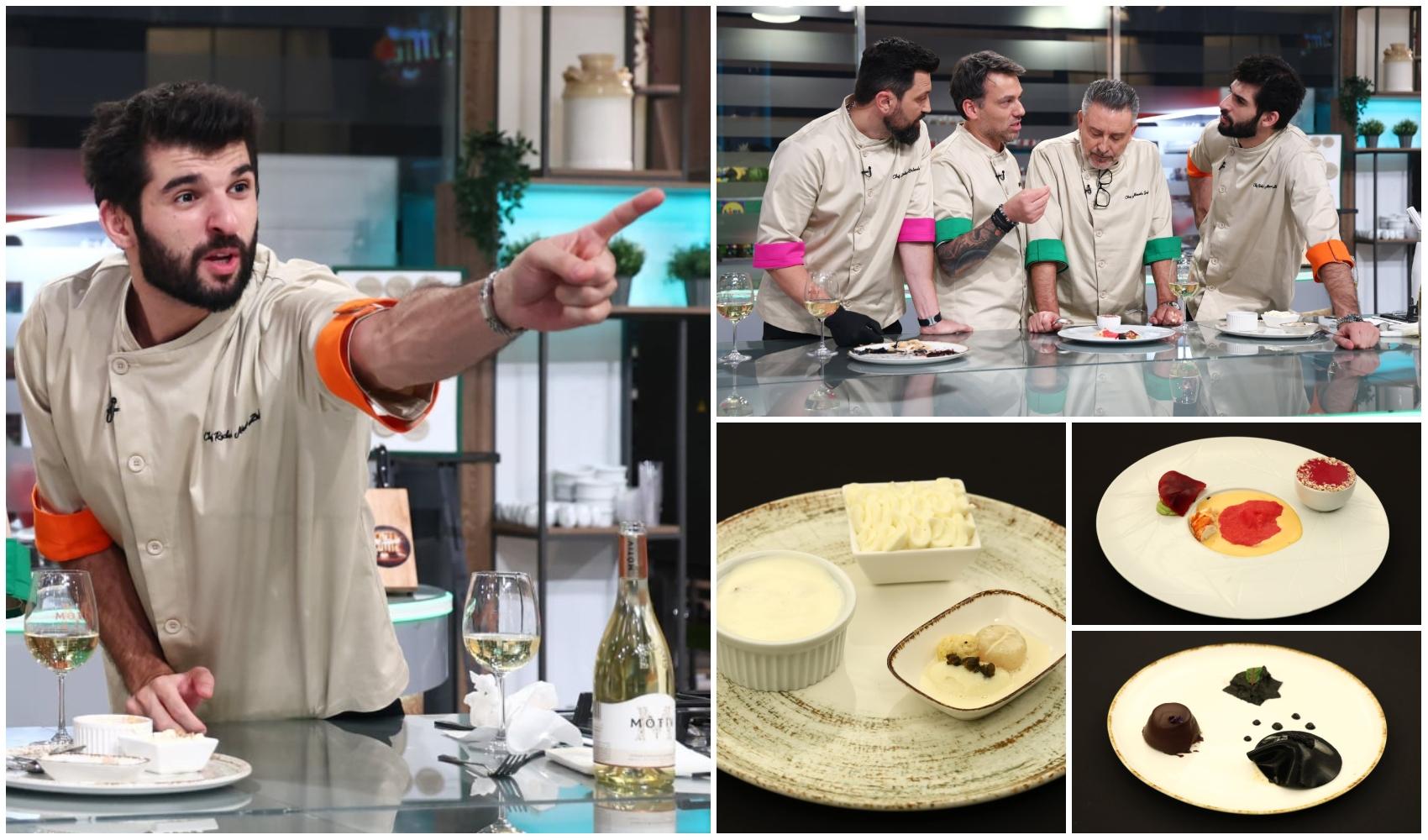 colaj foto cu chefii la chefi la cutite sezonul 15 si farfuriile din battle 3