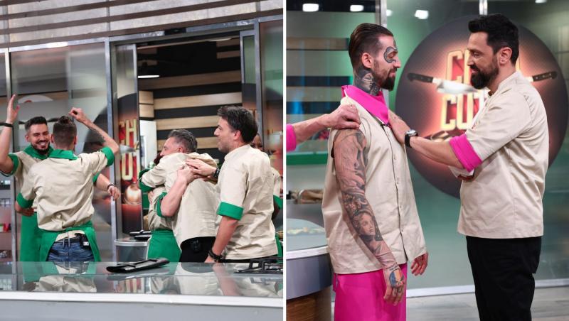 Echipa verde, învingătoare în battle-ul de aseară Chefi la cuțite. Amuleta lui Chef Sautner a adus trei concurenți în competiție