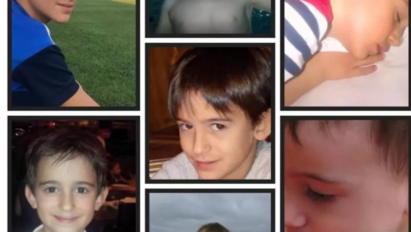 Un colaj de imagini cu Rareș Huidu din perioada copilăriei