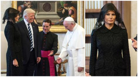 Cum a apărut Melania Trump, soția lui Donald Trump, la înmormântarea Papei Francisc. Ce ținută a îmbrăcat Prima Doamnă a Americii