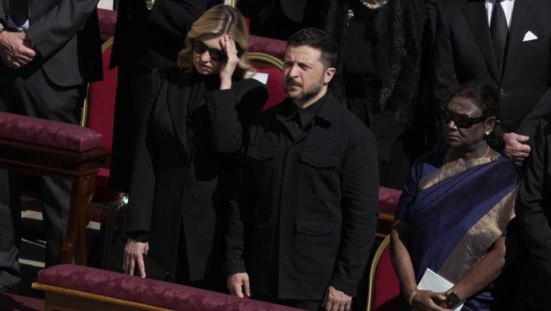 Olena Zelenska, soția lui Volodimir Zelenski, apariție copleșitoare la înmormântarea Papei Francisc. Ce detaliu a atras atenția