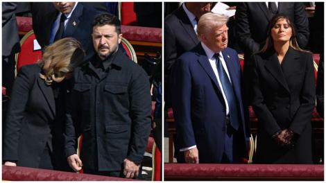 Donald Trump și Volodimir Zelenski, întâlnire neașteptată la înmormântarea Papei Francisc de la Vatican. Ce discuție au avut