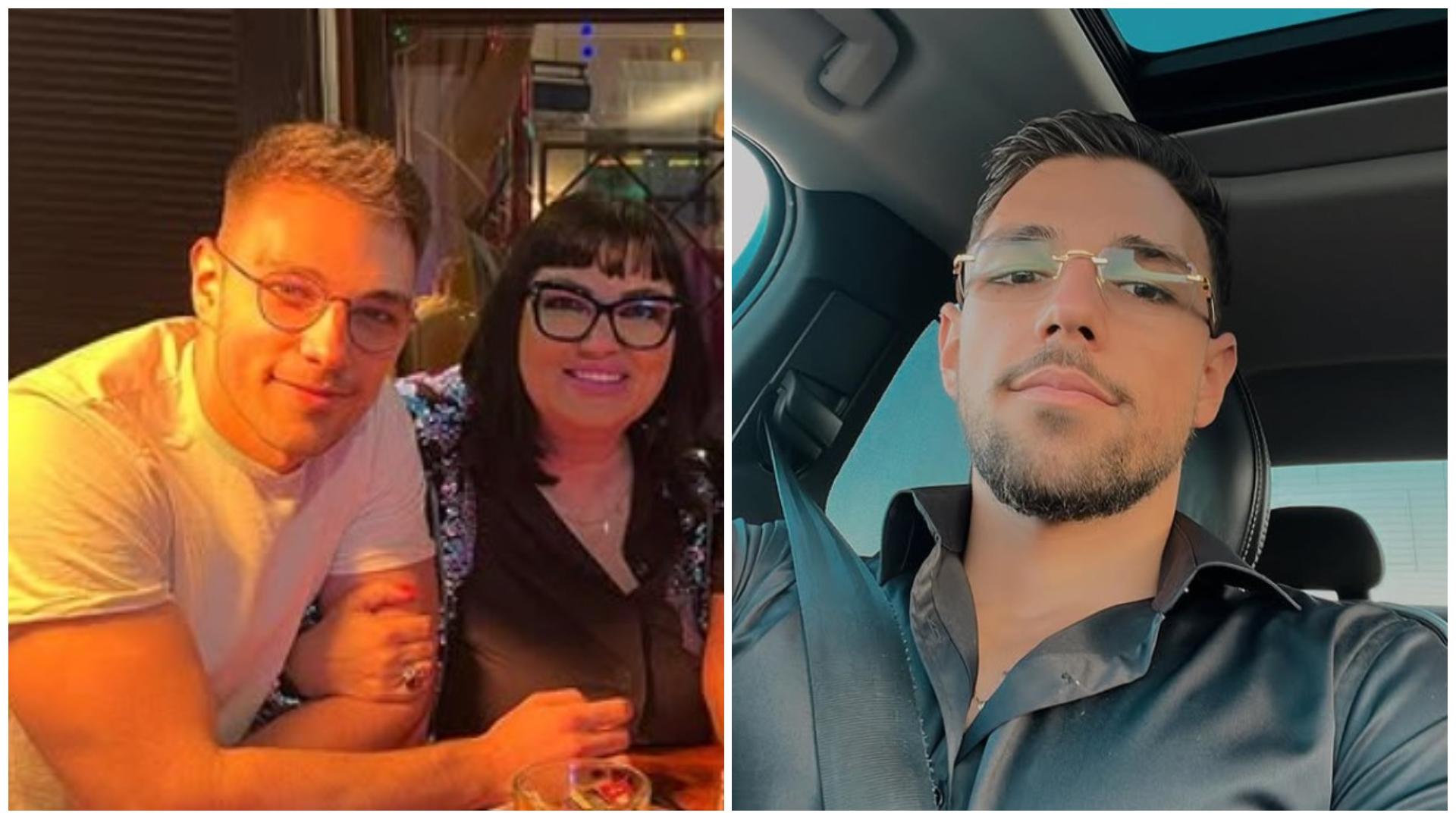 Colaj cu Andrew Barabancea în două ipostaze diferite, alături de mama lui, Ozana Barabancea