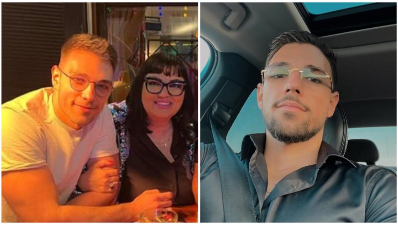 Colaj cu Andrew Barabancea în două ipostaze diferite, alături de mama lui, Ozana Barabancea