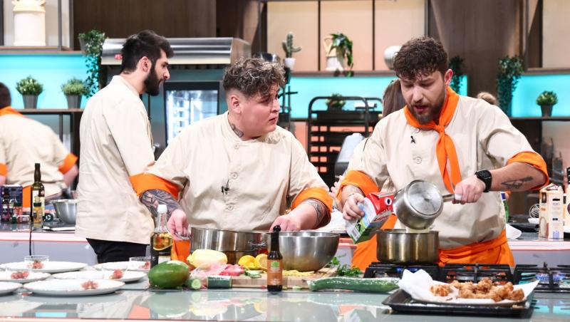 Echipa portocalie, o nouă victorie la Chefi la cuțite. Diseară, cursă culinară nebună: un preparat la fiecare 10 minute