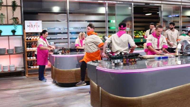 Echipa portocalie, o nouă victorie la Chefi la cuțite. Diseară, cursă culinară nebună: un preparat la fiecare 10 minute