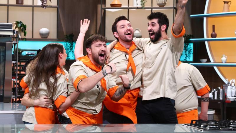 Echipa portocalie, o nouă victorie la Chefi la cuțite. Diseară, cursă culinară nebună: un preparat la fiecare 10 minute