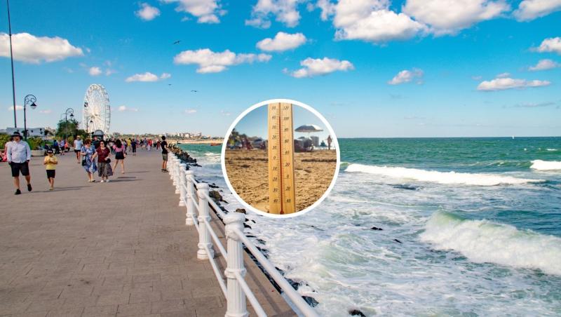 Marea Neagră văzută de pe faleza din Constanța