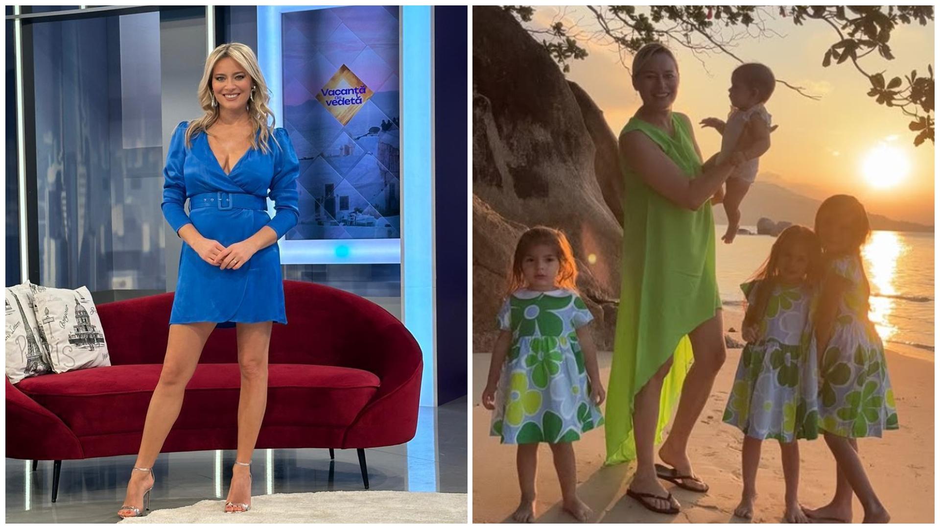 Colaj cu Laura Cosoi alături de cele patru fiice ale sale