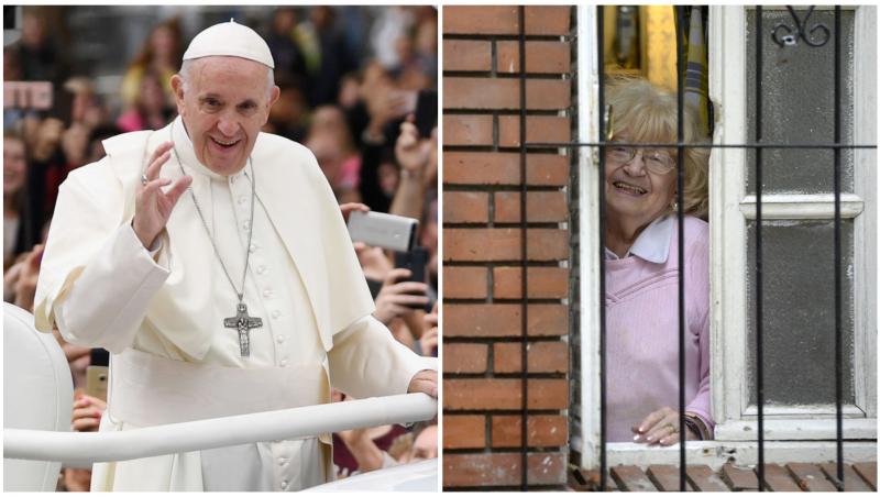 Colaj cu Papa Francisc și Amalia Damonte