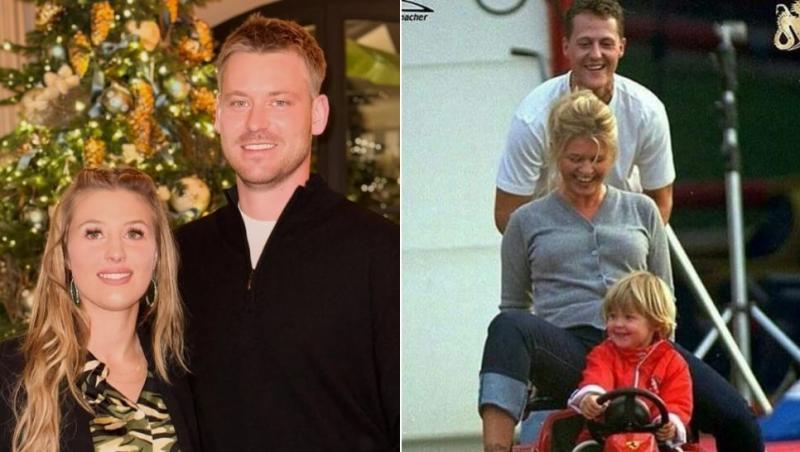 colaj gina schumacher și soțul ei, michael, corinna și gina când era mică