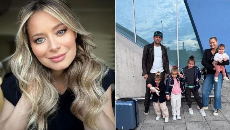 colaj laura cosoi, laura cosoi, cosmin curticăpean și fetițele lor