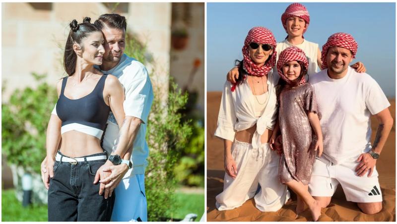 Colaj cu Elena și Robert Tudor alături de cei doi copii ai lor