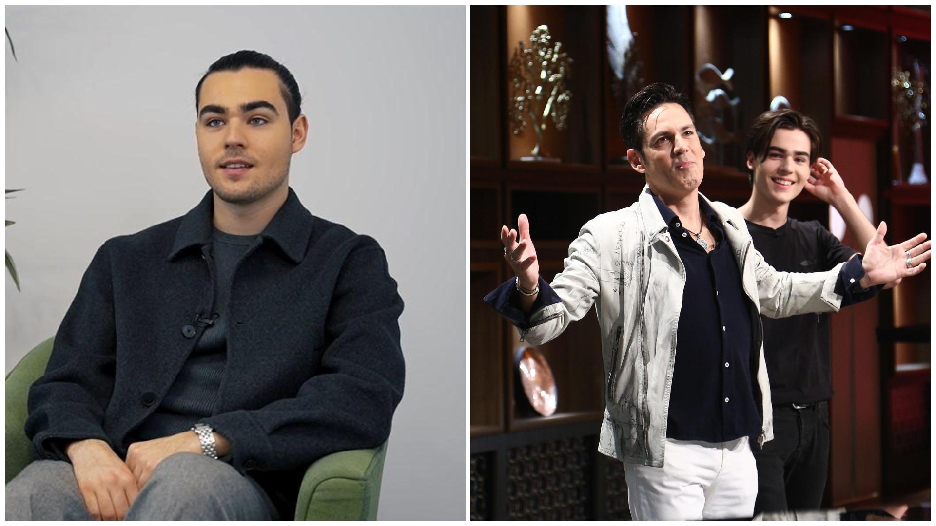 Colaj cu Radu Ștefan Bănică în două ipostaze diferite alături de tatăl lui