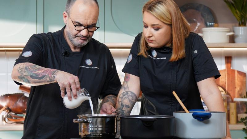 Hello Chef sezon 9, 10 mai 2025. Rețeta Roxanei Blenche pentru ciulama de pui. Ce verdict a dat Nikos Drăgulina