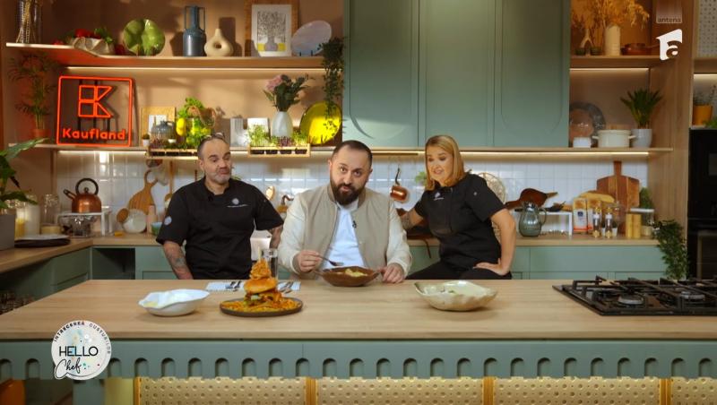Hello Chef sezon 9, 10 mai 2025. Rețeta Roxanei Blenche pentru ciulama de pui. Ce verdict a dat Nikos Drăgulina