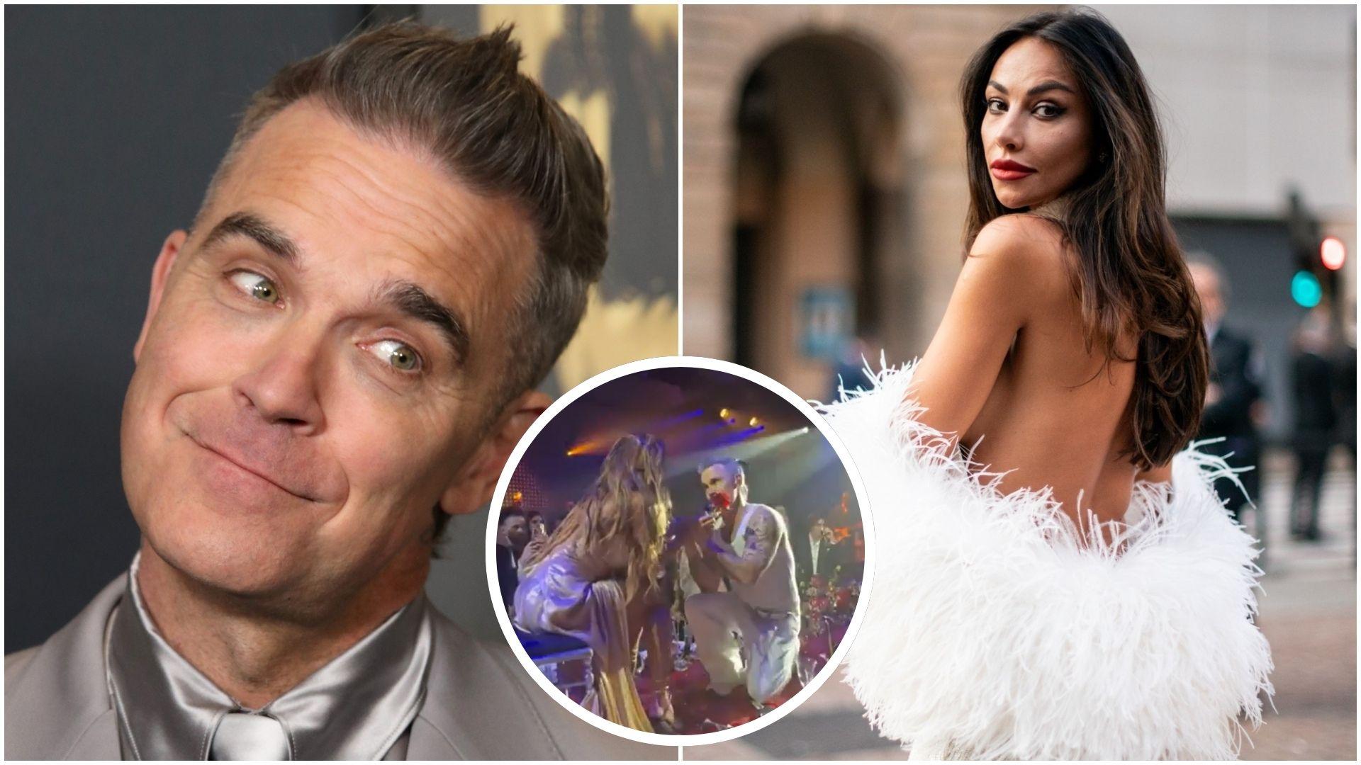 colaj foto madalina ghenea si robbie williams