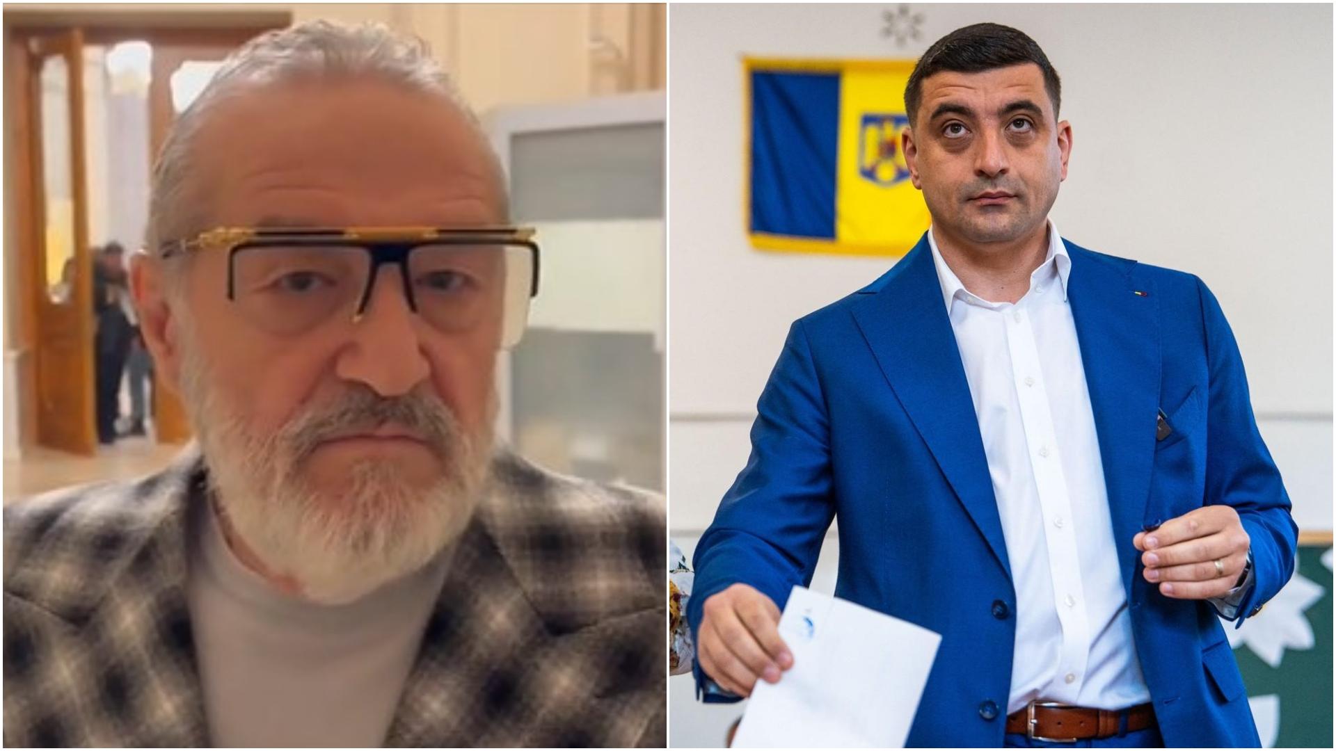 colaj foto gigi becali si george simion