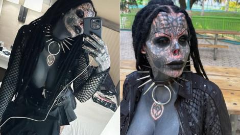 Transformarea extremă prin care a trecut această tânără pentru a arăta așa. Și-a tăiat singură părți din corp. Ce a dezvăluit