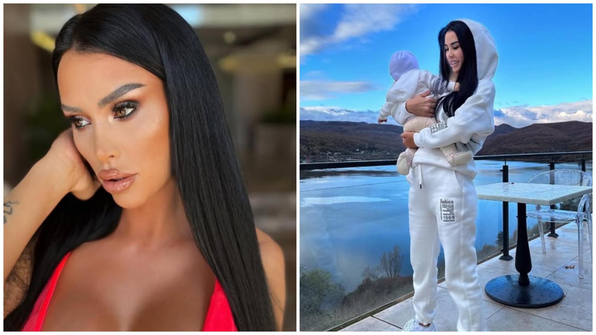 Colaj cu Daniela Crudu în două ipostaze diferite