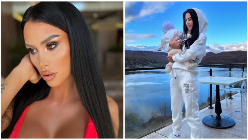 Colaj cu Daniela Crudu în două ipostaze diferite