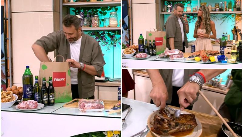 colaj foto cu nicolai tand la neatza cu razvan si dani si poza cu scaricica de porc