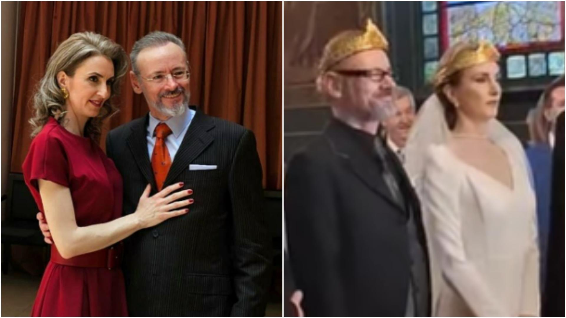 colaj foto mihai albu si sotia lui la cununia civila