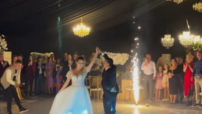 Marian Drăgulescu și soția sa, imagini spectaculoase de la dansul mirilor. Gimnastul și-a pus în practică abilitățile sportive