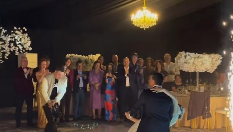 Marian Drăgulescu și soția sa, imagini spectaculoase de la dansul mirilor. Gimnastul și-a pus în practică abilitățile sportive