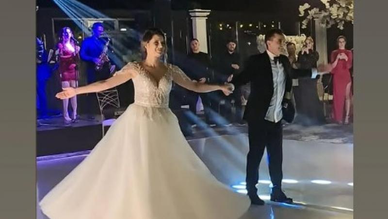 Marian Drăgulescu și soția sa, imagini spectaculoase de la dansul mirilor. Gimnastul și-a pus în practică abilitățile sportive
