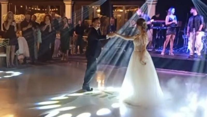 Marian Drăgulescu și soția sa, imagini spectaculoase de la dansul mirilor. Gimnastul și-a pus în practică abilitățile sportive