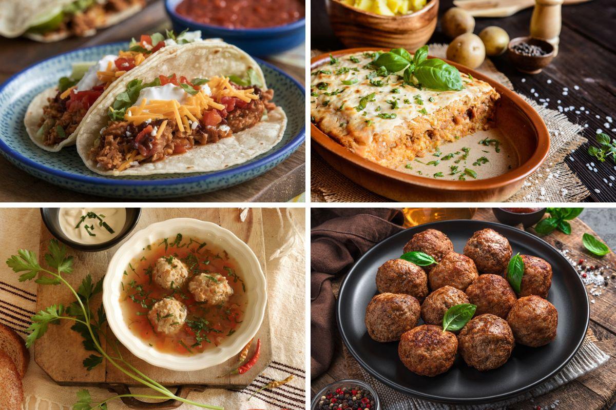 4 preparate din carne tocată de porc