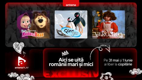 În weekend-ul de 1 iunie, AntenaPLAY oferă tot conținutul dedicat copiilor, la liber