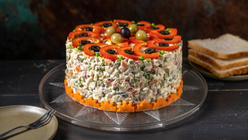 La salata de boeuf gustul este important, dar și modul în care o decorezi o poate face specială