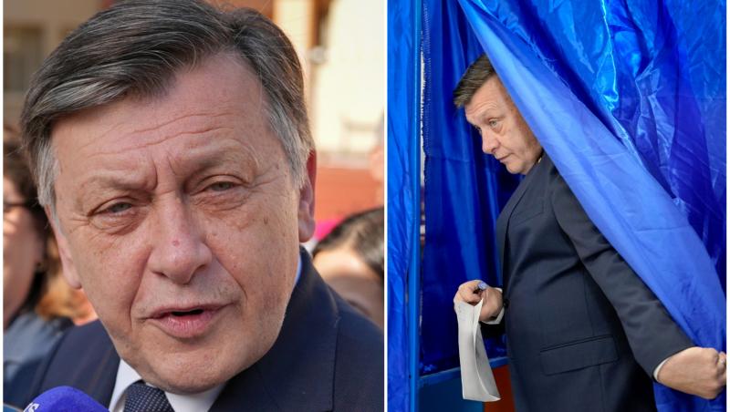 colaj foto crin antonescu la alegerile prezidentiale 2025