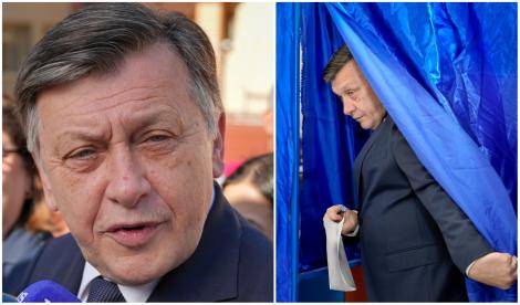 Cum a apărut Crin Antonescu la secția de votare pentru alegerile prezidențiale 2025. Ce ținute au ales fiica și soția candidatului