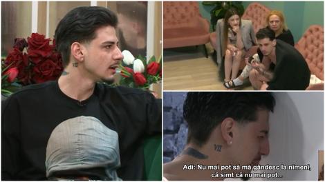 Mireasa sezonul 11. Adi a plâns, a țipat și a dat cu pumnul în ușă. Ce i-a declanșat criza de nervi: „Nimeni nu știe ce am făcut”