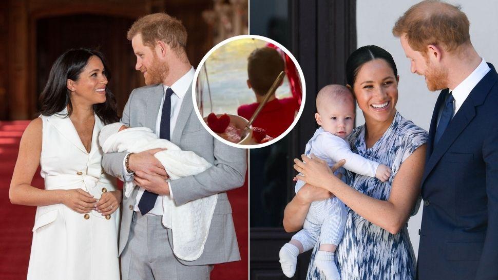 colaj meghan markle, prințul harry și prințul archie și prințu archie