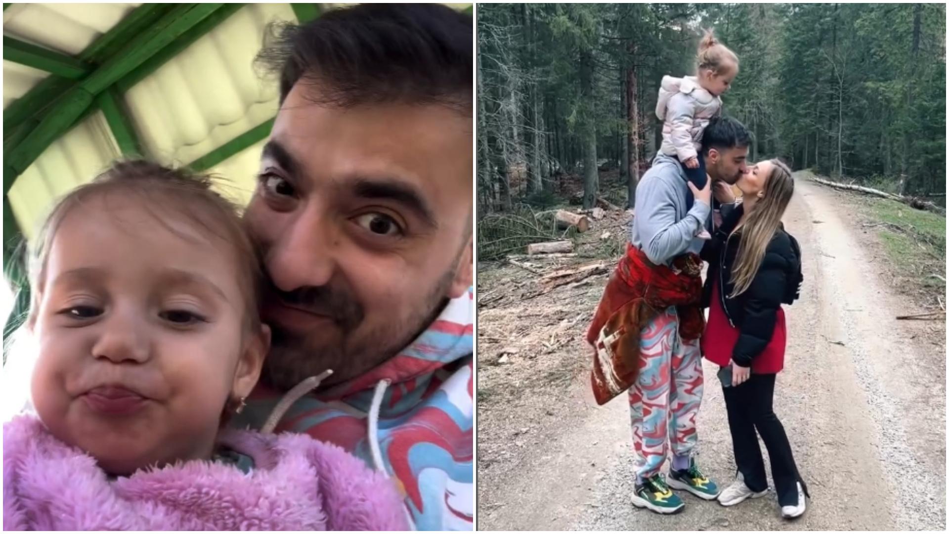 Liviu Teodorescu împreună cu fiica și soția lui