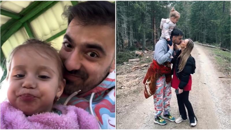 Liviu Teodorescu împreună cu fiica și soția lui