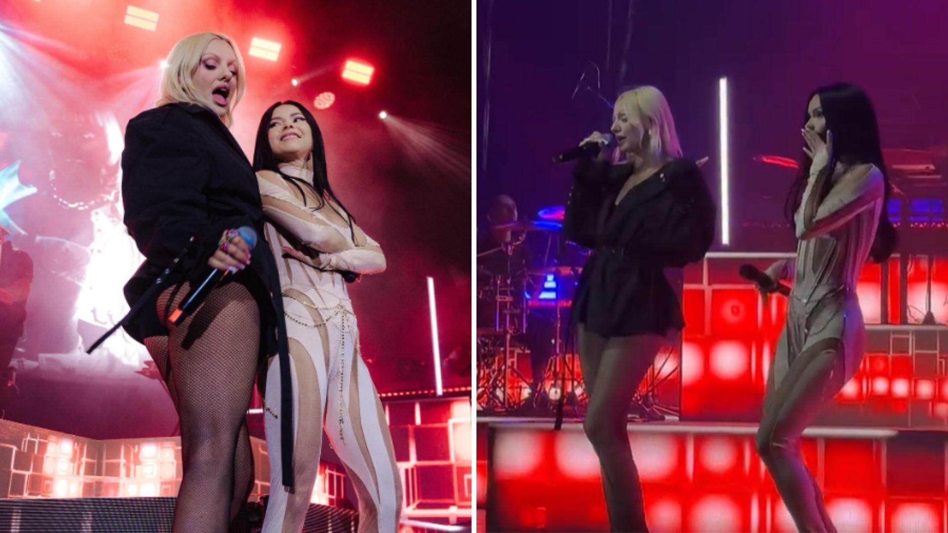 Inna și Alexandra Stan au făcut furori &icirc;n fața fanilor la concertul din Amsterdam. Cum și-au făcut rom&acirc;ncele apariția pe scenă