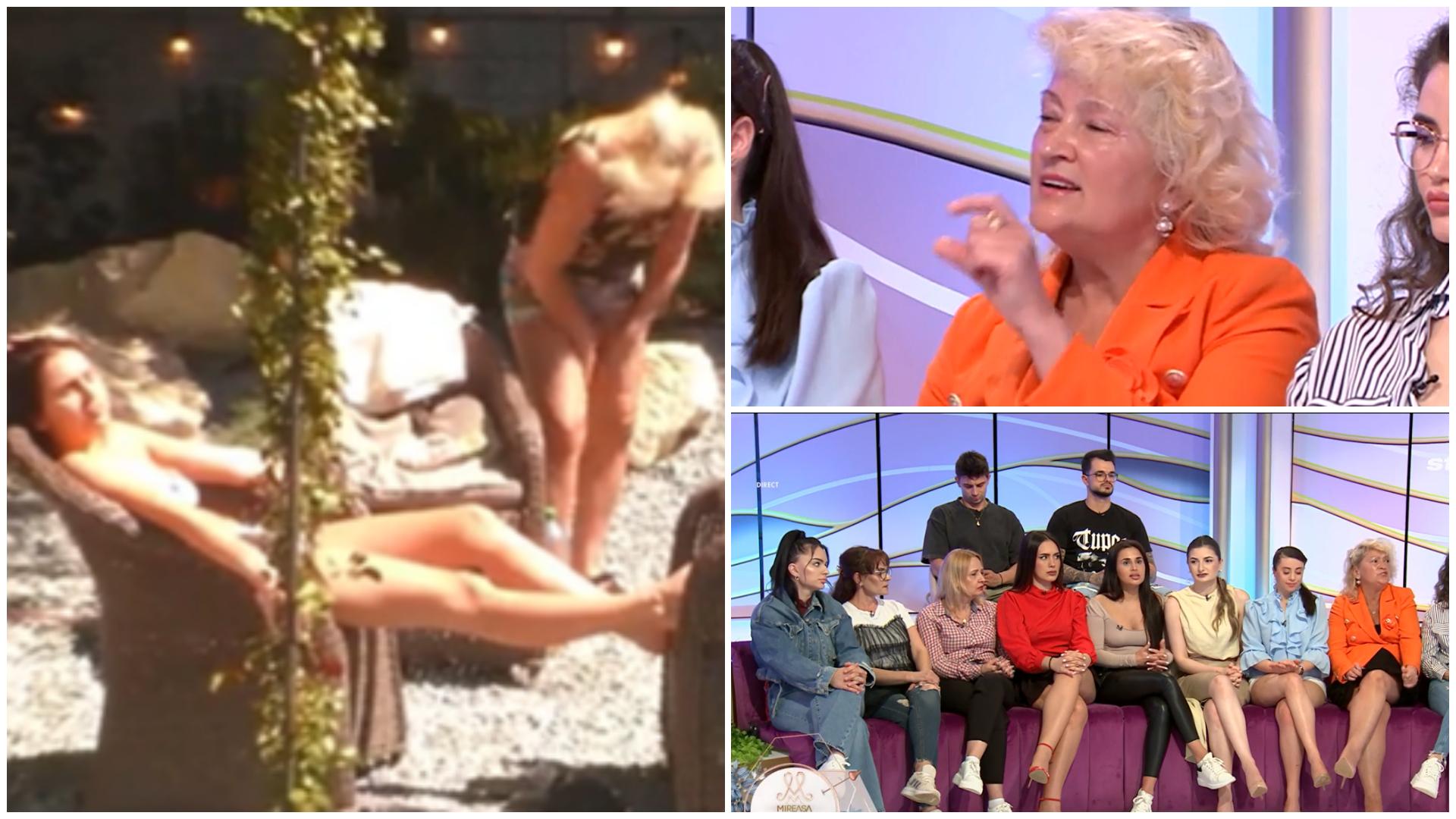 Mireasa sezonul 11. Doamna Dorina s-a uns cu unt de trufe pe piele, lângă Amalia, deși fata s-a arătat deranjată